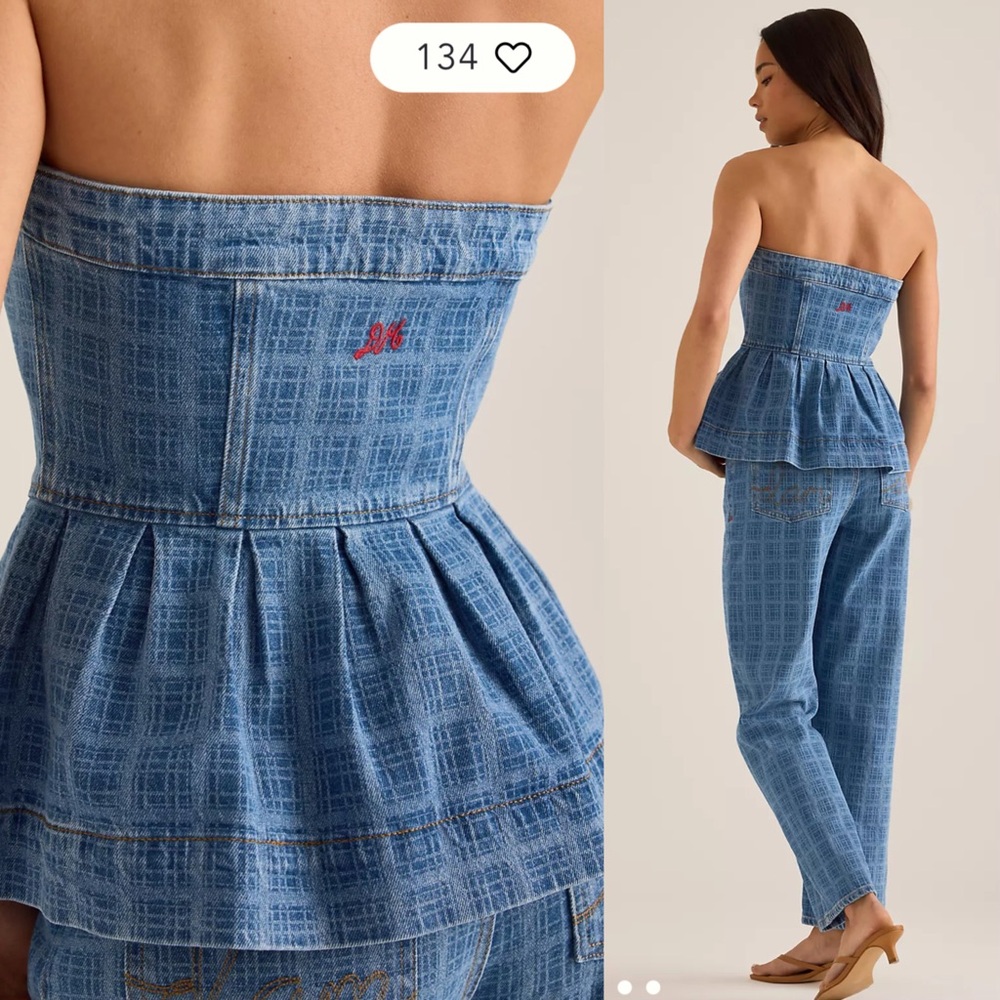 Damson Madder Eloise Bandeau Top - Picture 4 of 12